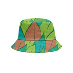 Leaves Pattern Autumn Background Bucket Hat (kids) by Ravend