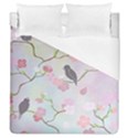 Bird Blossom Seamless Pattern Duvet Cover (Queen Size) View1