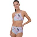 Bird Blossom Seamless Pattern High Waist Tankini Set View1