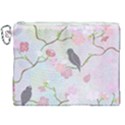 Bird Blossom Seamless Pattern Canvas Cosmetic Bag (XXL) View1