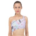 Bird Blossom Seamless Pattern Spliced Up Bikini Top  View1