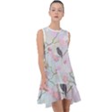 Bird Blossom Seamless Pattern Frill Swing Dress View1