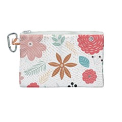 Nature Flora Background Wallpaper Canvas Cosmetic Bag (medium) by Ravend