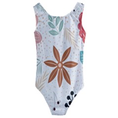 Nature Flora Background Wallpaper Kids  Cut-out Back One Piece Swimsuit by Ravend