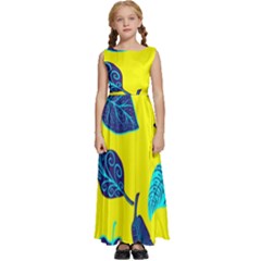 Sheets Pattern Picture Detail Kids  Satin Sleeveless Maxi Dress by Ravend