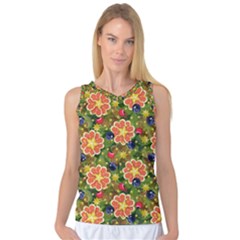 Fruits Star Blueberry Cherry Leaf Women s Basketball Tank Top by Ravend