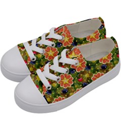 Fruits Star Blueberry Cherry Leaf Kids  Low Top Canvas Sneakers by Ravend