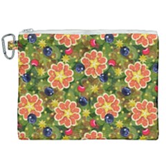 Fruits Star Blueberry Cherry Leaf Canvas Cosmetic Bag (xxl) by Ravend