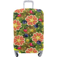 Fruits Star Blueberry Cherry Leaf Luggage Cover (large) by Ravend