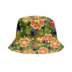 Fruits Star Blueberry Cherry Leaf Inside Out Bucket Hat by Ravend