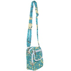 Illustration Sheets Dry Leaves Print Pattern Shoulder Strap Belt Bag by Ravend