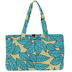 Illustration Sheets Dry Leaves Print Pattern Canvas Work Bag by Ravend