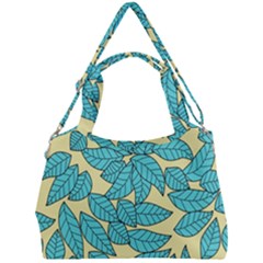 Illustration Sheets Dry Leaves Print Pattern Double Compartment Shoulder Bag by Ravend