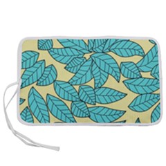 Illustration Sheets Dry Leaves Print Pattern Pen Storage Case (m) by Ravend