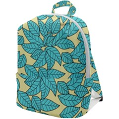 Illustration Sheets Dry Leaves Print Pattern Zip Up Backpack by Ravend