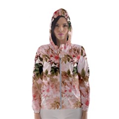 Flower Plant Vintage Retro Women s Hooded Windbreaker by Ravend