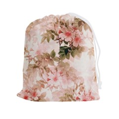 Flower Plant Vintage Retro Drawstring Pouch (2xl) by Ravend