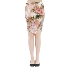 Flower Plant Vintage Retro Midi Wrap Pencil Skirt by Ravend