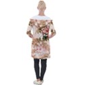 Flower Plant Vintage Retro Longline Hooded Cardigan View2