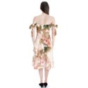 Flower Plant Vintage Retro Shoulder Tie Bardot Midi Dress View2