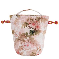 Flower Plant Vintage Retro Drawstring Bucket Bag by Ravend