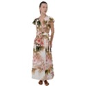 Flower Plant Vintage Retro Flutter Sleeve Maxi Dress View1