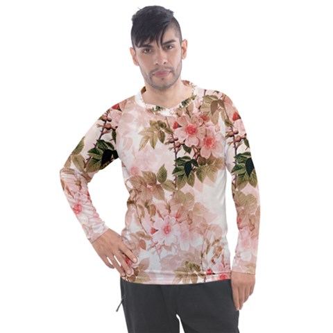 Flower Plant Vintage Retro Men s Pique Long Sleeve Tee by Ravend