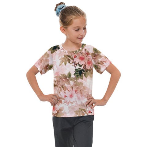 Flower Plant Vintage Retro Kids  Mesh Piece Tee by Ravend