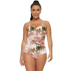 Flower Plant Vintage Retro Retro Full Coverage Swimsuit by Ravend