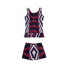 Abstract Pattern Kids  Boyleg Swimsuit