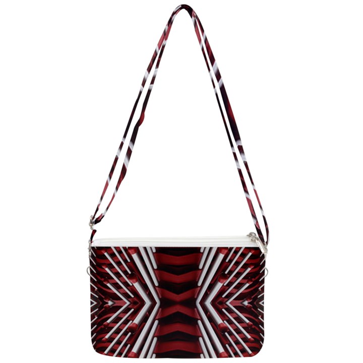 Abstract Pattern Double Gusset Crossbody Bag