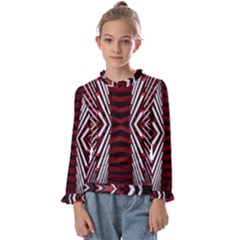 Abstract Pattern Kids  Frill Detail Tee