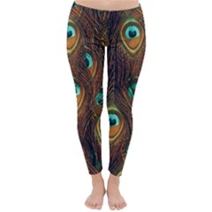 Peacock Feathers Classic Winter Leggings