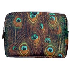 Peacock Feathers Make Up Pouch (medium) by Ravend