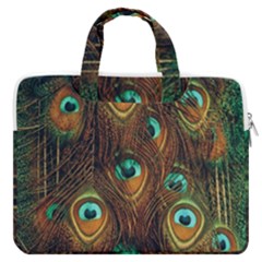 Peacock Feathers MacBook Pro 16  Double Pocket Laptop Bag 