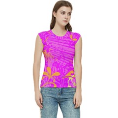 Spring Tropical Floral Palm Bird Women s Raglan Cap Sleeve Tee by Ravend