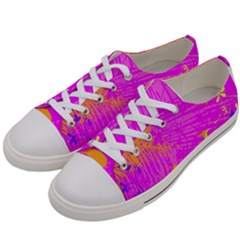 Spring Tropical Floral Palm Bird Women s Low Top Canvas Sneakers by Ravend