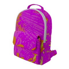 Spring Tropical Floral Palm Bird Flap Pocket Backpack (large) by Ravend