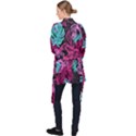 Illustration Sheets Drawing Reason Pattern Long Sleeve Velvet Kimono  View2