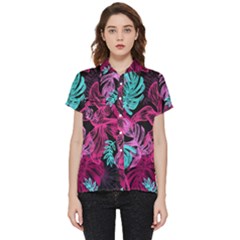 Illustration Sheets Drawing Reason Pattern Short Sleeve Pocket Shirt by Ravend