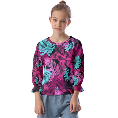 Illustration Sheets Drawing Reason Pattern Kids  Cuff Sleeve Top by Ravend