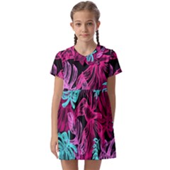 Illustration Sheets Drawing Reason Pattern Kids  Asymmetric Collar Dress by Ravend