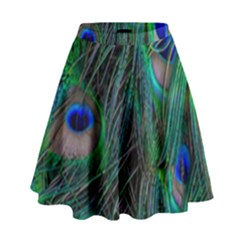 Beautiful Peacock Feathers High Waist Skirt by Ravend