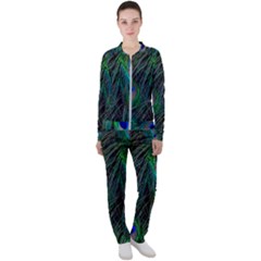 Beautiful Peacock Feathers Casual Jacket And Pants Set by Ravend