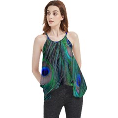 Beautiful Peacock Feathers Flowy Camisole Tank Top by Ravend