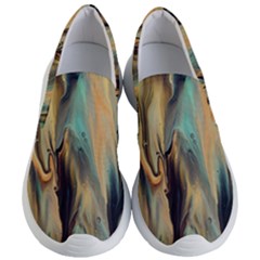 Abstract Painting In Colored Paints Women s Lightweight Slip Ons by Ravend