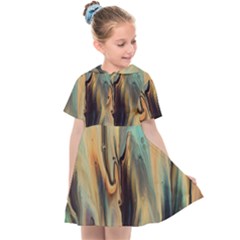 Abstract Painting In Colored Paints Kids  Sailor Dress by Ravend