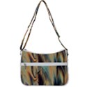 Abstract Painting In Colored Paints Zip Up Shoulder Bag View3