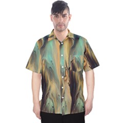 Abstract Painting In Colored Paints Men s Hawaii Shirt