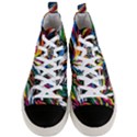 Tropical Monstera Pattern Leaf Men s Mid-Top Canvas Sneakers View1